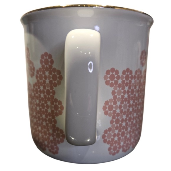 DAVIDsTEA Geometric Tea Mug Gold Rim Boho Pattern Discontinued - Picture 5 of 8